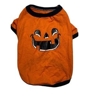 Orange Jack-O-Lantern Pumpkin Halloween Dog Shirt